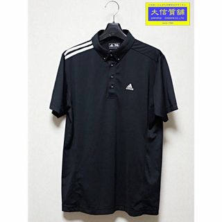 アディダス(adidas)のADIDAS アディダス ポロシャツ BC5638 半袖 メンズS ブラック 中古B+ 【送料無料】 A-8364【質屋出品】(ポロシャツ)