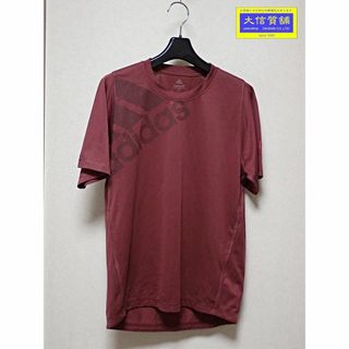 アディダス(adidas)のADIDAS アディダス フリーリフト ビッグロゴTシャツ 半袖 メンズM GC8406 レガシーレッド 中古B 【送料無料】 A-8338【質屋出品】(Tシャツ/カットソー(半袖/袖なし))