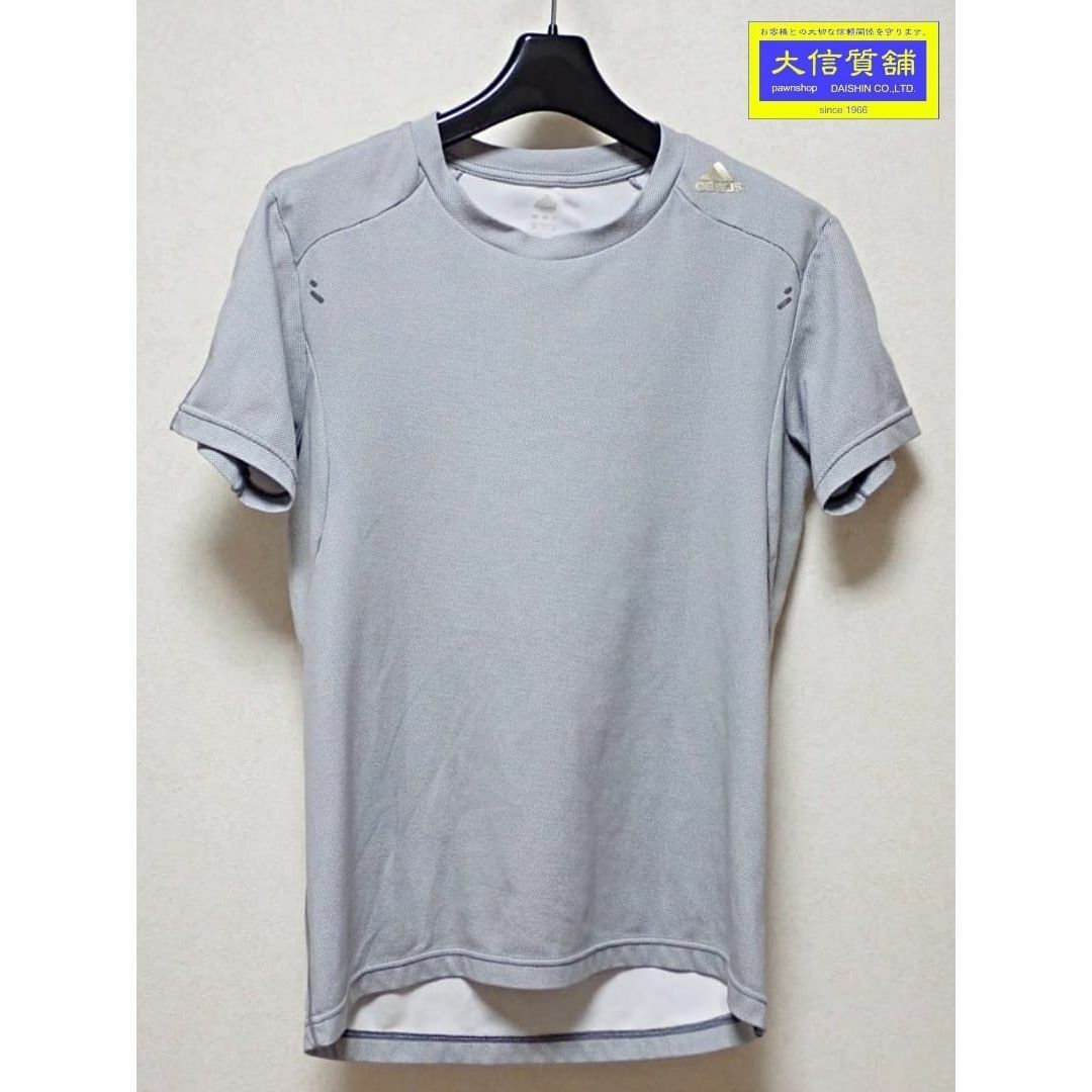 adidas(アディダス)のADIDAS CLIMALITE アディダス Tシャツ 半袖 F43994 メンズM ブルーグレー 中古B 【送料無料】 A-8347【質屋出品】 メンズのトップス(Tシャツ/カットソー(半袖/袖なし))の商品写真