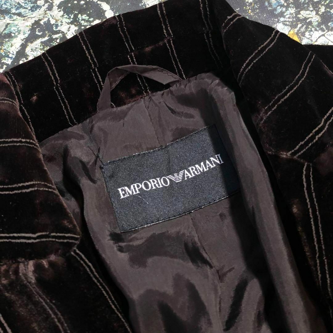 Emporio Armani(エンポリオアルマーニ)の【美品】エンポリオアルマーニ-EMPORIO ARMANI-ベロアジャケット レディースのジャケット/アウター(テーラードジャケット)の商品写真