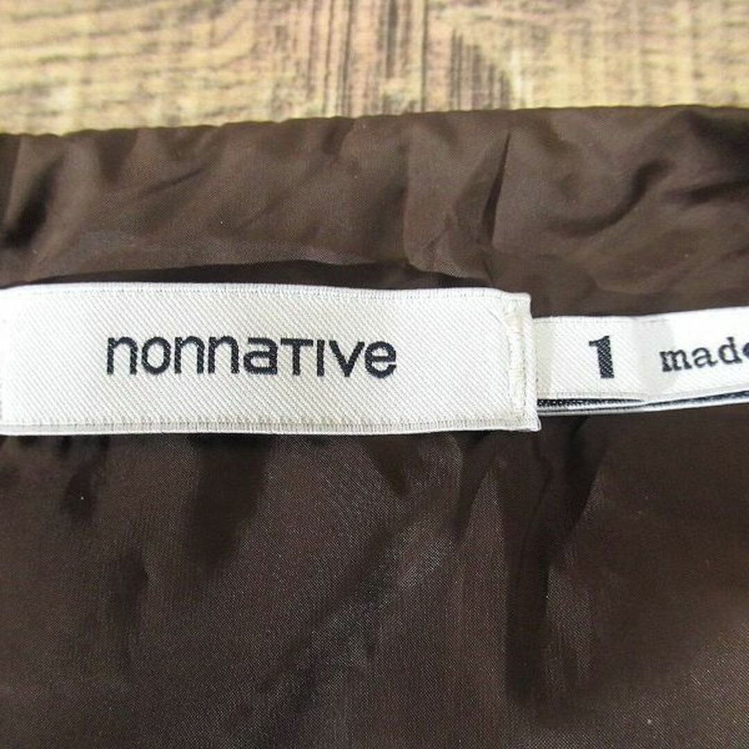 nonnative(ノンネイティブ)の美品 ノンネイティブ NN-V2603 ナイロン タフタ ダウン ベスト 茶 1 メンズのジャケット/アウター(ダウンベスト)の商品写真