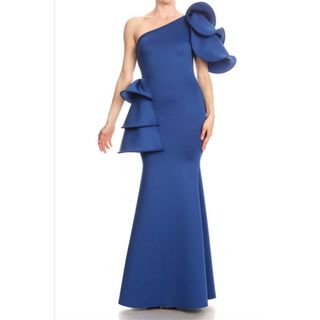 タダシショウジ(TADASHI SHOJI)の新品 USAロングドレス 青 L(ロングドレス)