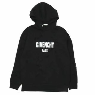 約545cm袖丈美品 ジバンシィ バックプリント ジップアップ フーディー パーカー メンズ 青 マルチ S GIVENCHY