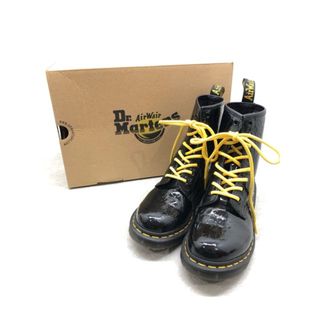 ドクターマーチン(Dr.Martens)のDr.Martens(ドクターマーチン) 26859001  1460W PATENT LAMPER LEOPARD EMBOSS 8EYE BOOT エナメル レオパード 8ホール ブーツ レディース UK4 約23cm ブラック 【B0312-007】(ブーツ)