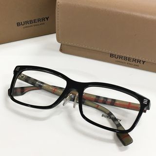 バーバリー(BURBERRY)のBURBERRY バーバリー メガネ 眼鏡 ノバチェック ブラック デモレンズ【7134-004】(サングラス/メガネ)