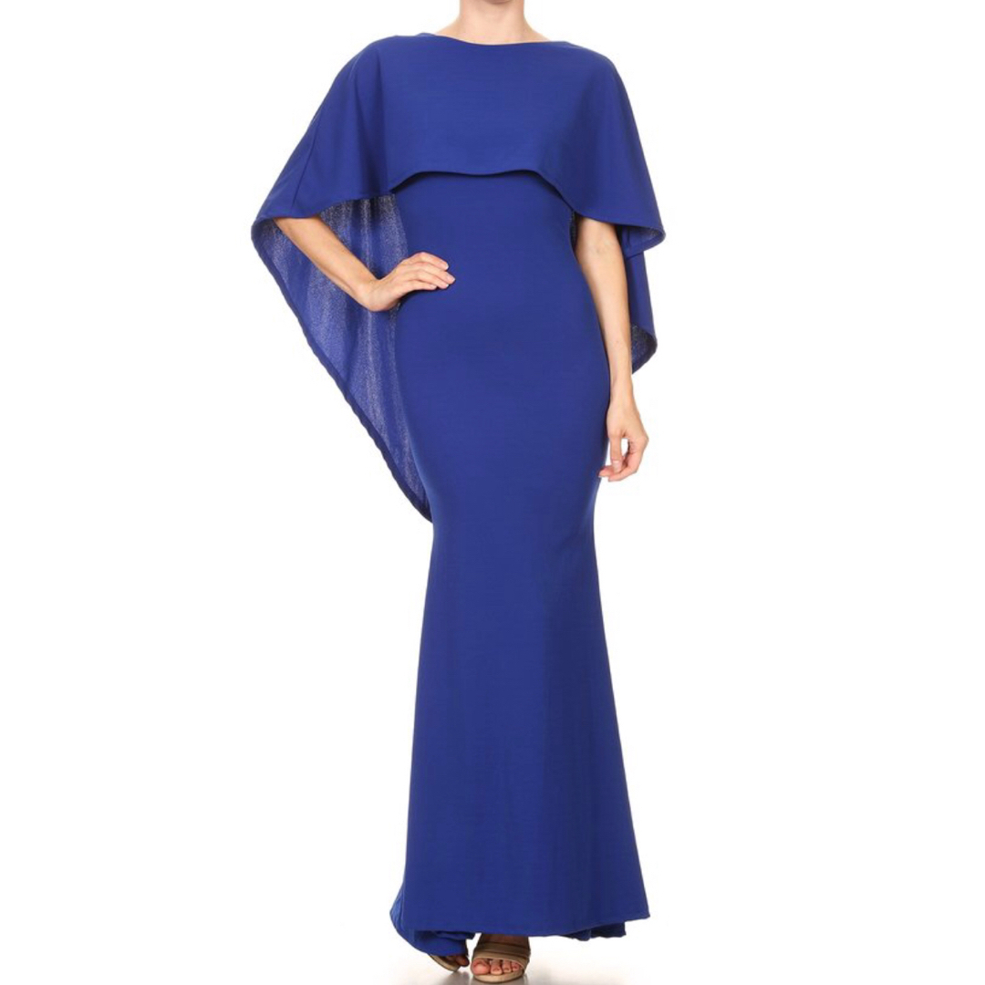 TADASHI SHOJI(タダシショウジ)の新品 USAロングドレス  DRAPE BLUE L  レディースのフォーマル/ドレス(ロングドレス)の商品写真