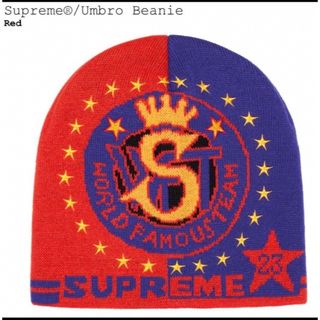 シュプリーム(Supreme)のSupreme Umbro Beanie シュプリーム アンブロ　赤(ニット帽/ビーニー)