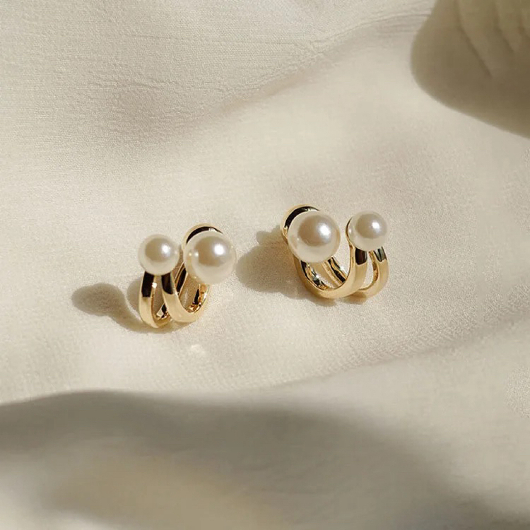 2way perl pierce gold simple レディースのアクセサリー(ピアス)の商品写真