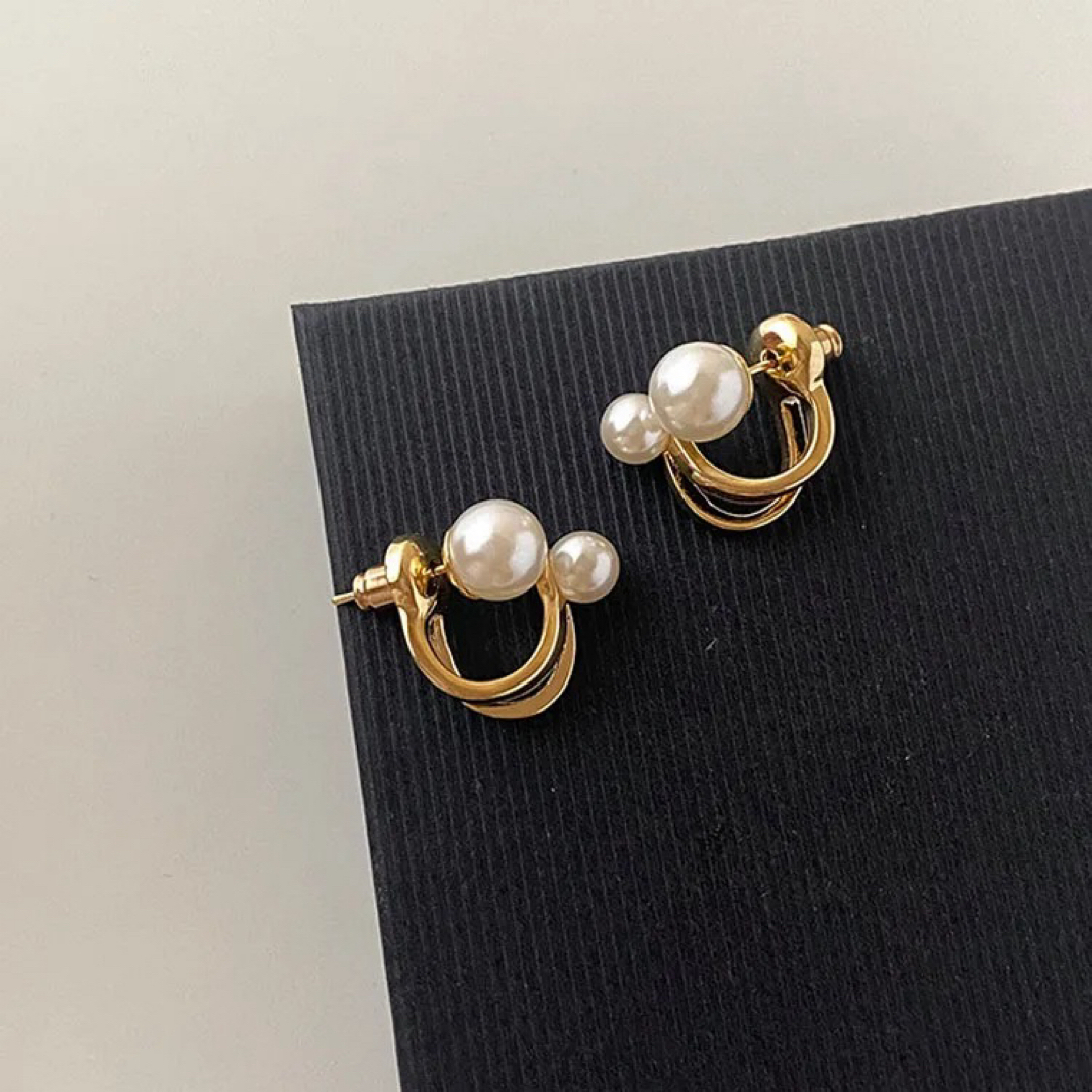 2way perl pierce gold simple レディースのアクセサリー(ピアス)の商品写真