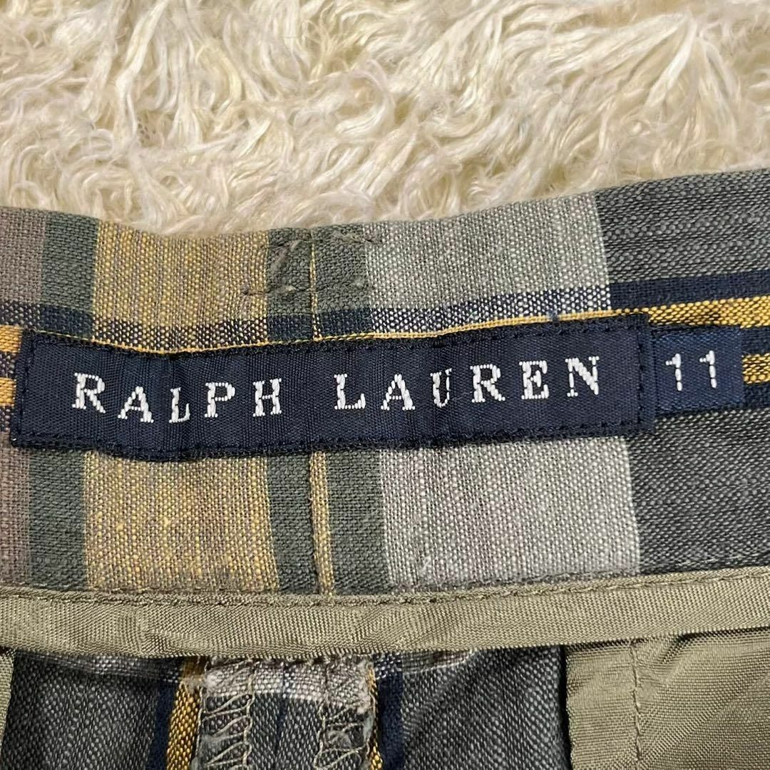 Ralph Lauren(ラルフローレン)のRALPH LAUREN (L) 総柄 チェック柄 カジュアル パンツ レディースのパンツ(カジュアルパンツ)の商品写真