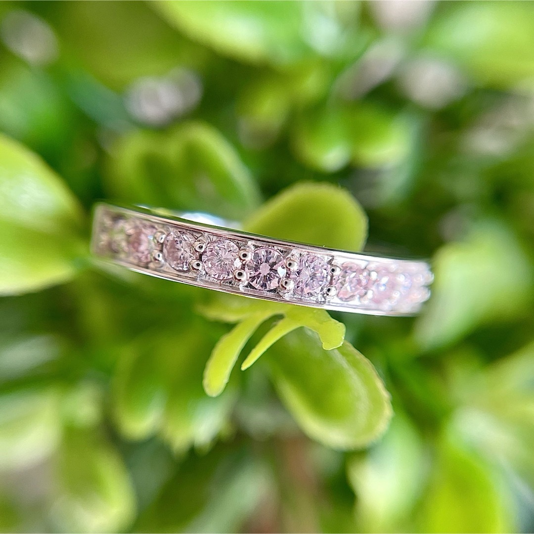 新品　PT950 天然ピンクダイヤモンドリング　FLPP 0.316ct レディースのアクセサリー(リング(指輪))の商品写真