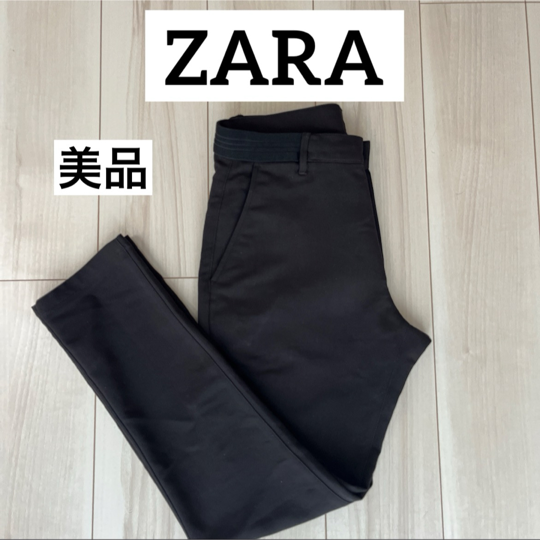 ZARA(ザラ)の【美品】ZARA ザラ　メンズパンツ　スラックス　ブラックパンツ メンズのパンツ(スラックス)の商品写真