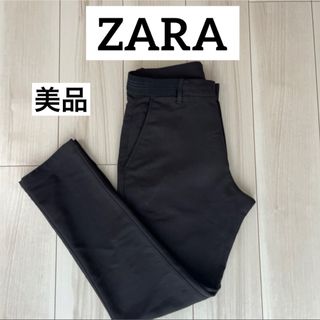 ザラ(ZARA)の【美品】ZARA ザラ　メンズパンツ　スラックス　ブラックパンツ(スラックス)