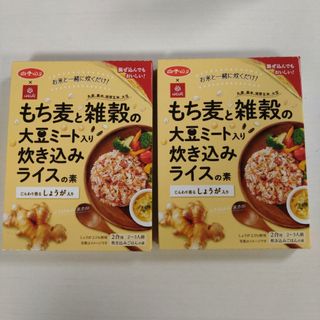 もち麦と雑穀の大豆ミート入り炊き込みライスの素 2箱(その他)