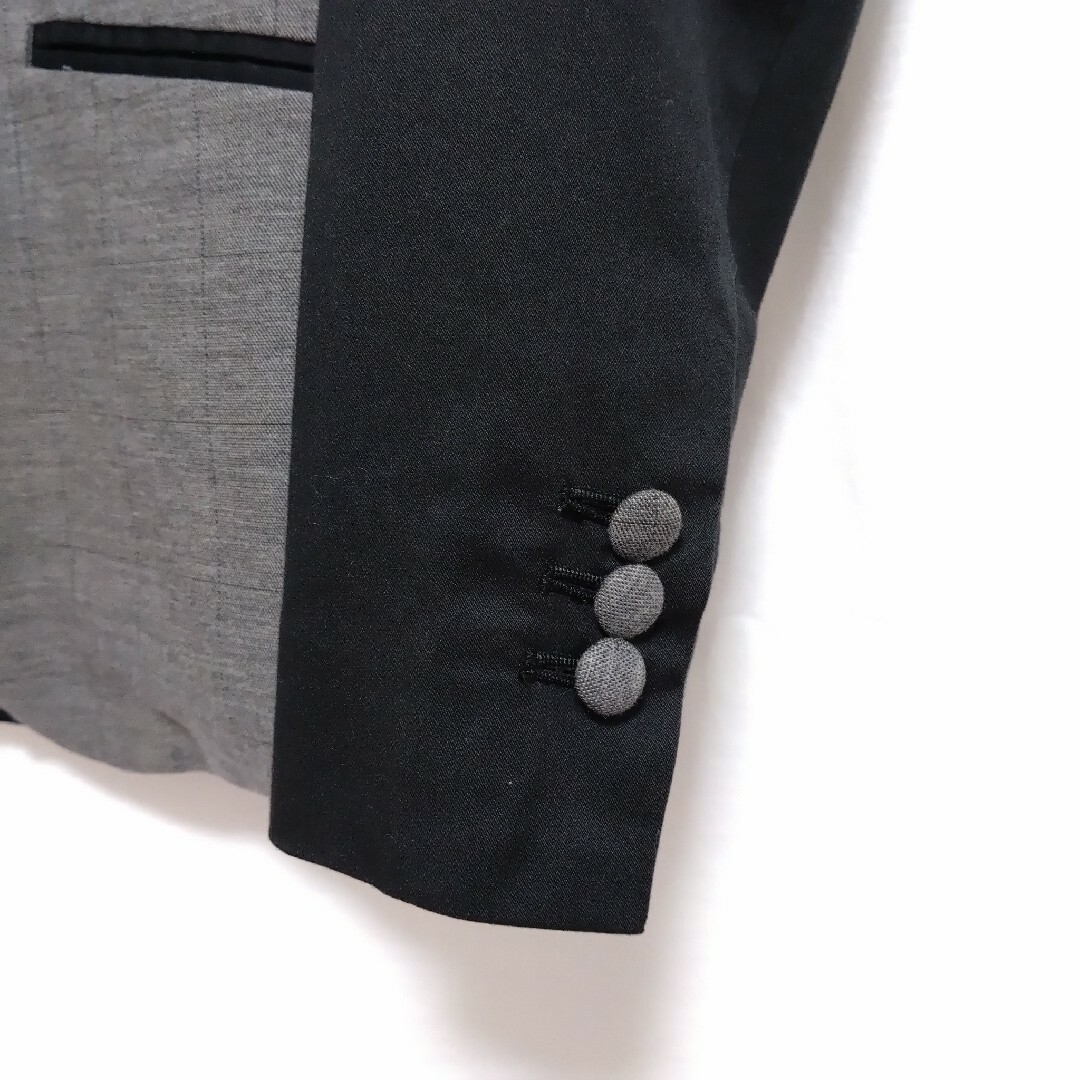 GGD(ジージーディー)のジャケット　メンズ　テーラード　グレー　チェック　ブラック　M　春夏秋　GGD メンズのジャケット/アウター(テーラードジャケット)の商品写真