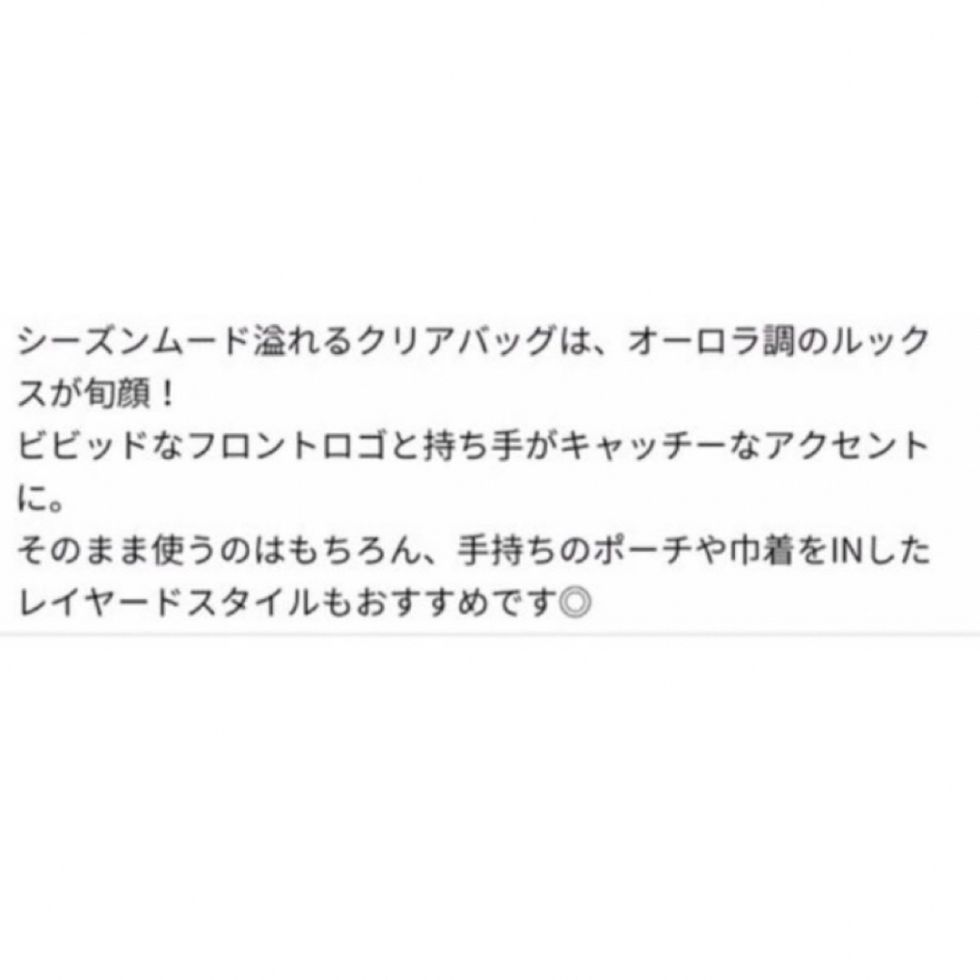 NiCORON　ニコロン　藤田ニコル　クリアビーチバッグ オーロラ　ブルー新品 エンタメ/ホビーのタレントグッズ(女性タレント)の商品写真