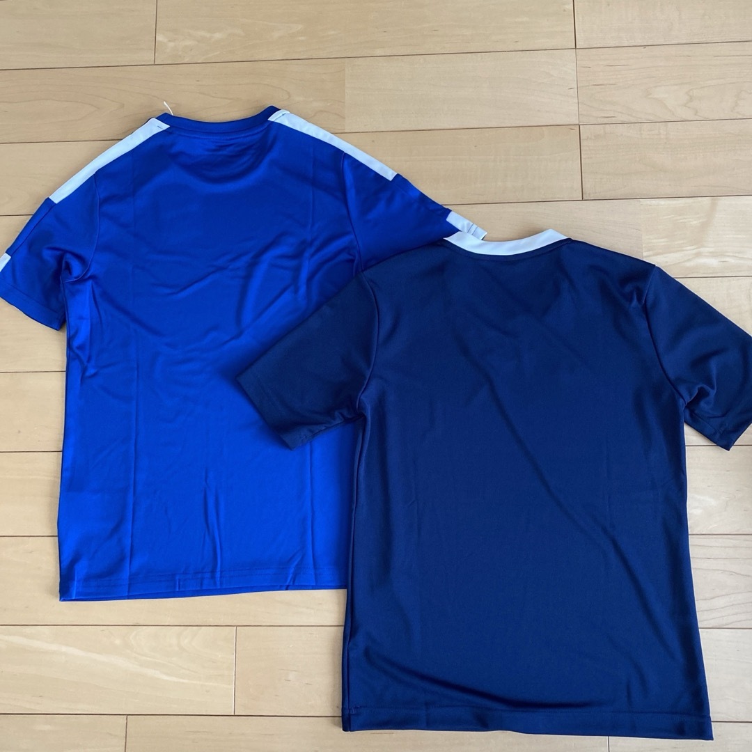 adidas(アディダス)の新品　アディダス　半袖　Tシャツ　150  2枚セット　ブルー　ネイビー キッズ/ベビー/マタニティのキッズ服男の子用(90cm~)(Tシャツ/カットソー)の商品写真