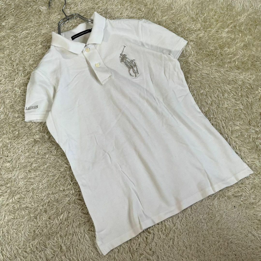 Ralph Lauren(ラルフローレン)のRALPH LAUREN GOLF (S) 刺繍ビックロゴ ポロシャツ 半袖 レディースのトップス(ポロシャツ)の商品写真