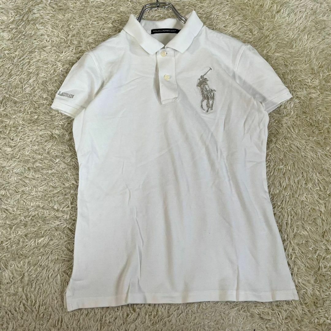 Ralph Lauren(ラルフローレン)のRALPH LAUREN GOLF (S) 刺繍ビックロゴ ポロシャツ 半袖 レディースのトップス(ポロシャツ)の商品写真