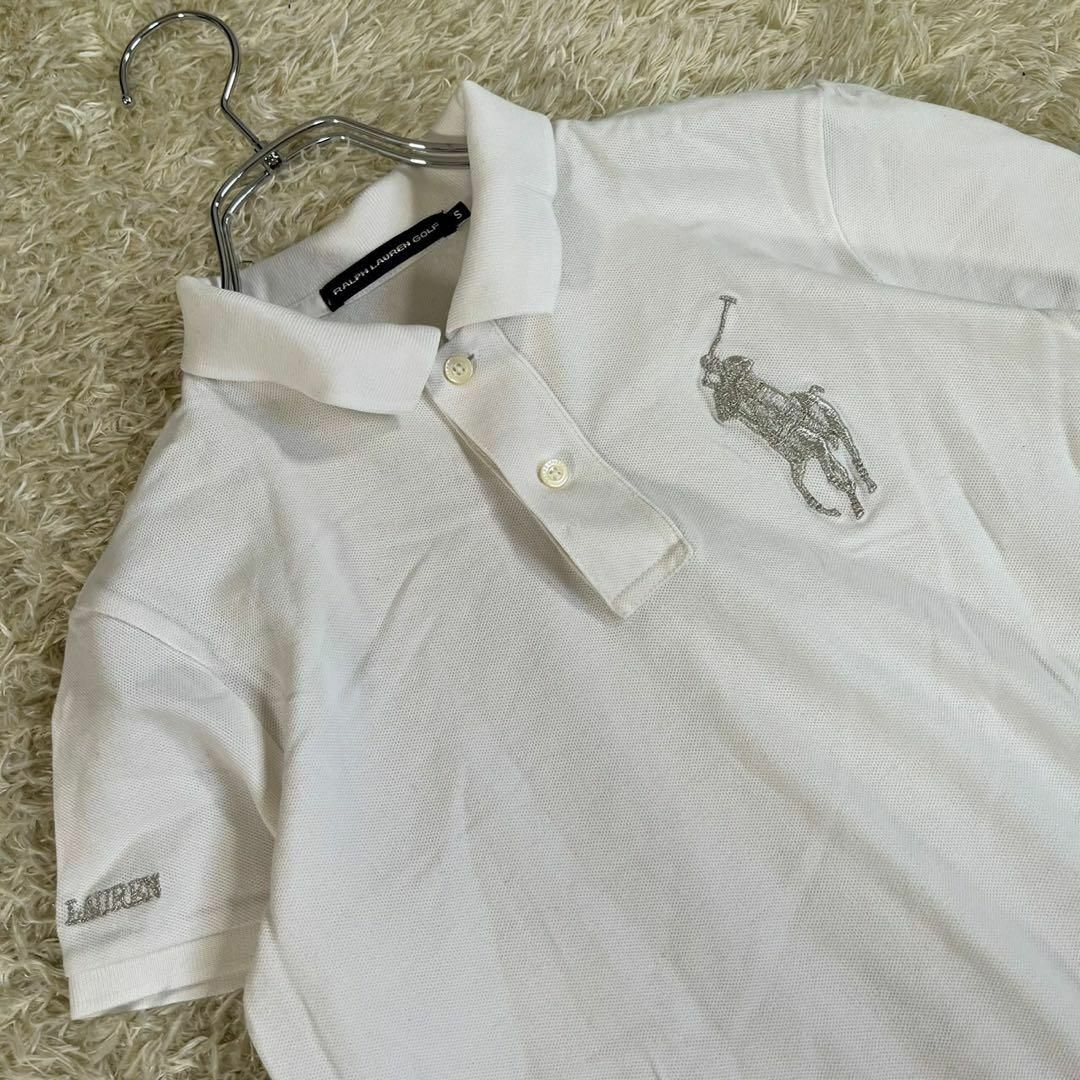 Ralph Lauren(ラルフローレン)のRALPH LAUREN GOLF (S) 刺繍ビックロゴ ポロシャツ 半袖 レディースのトップス(ポロシャツ)の商品写真