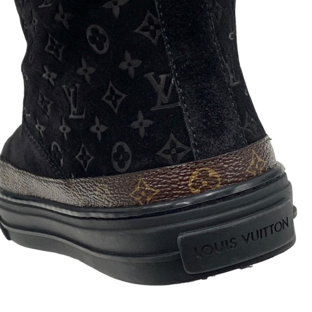 LOUIS VUITTON(ルイヴィトン)のルイヴィトン LOUIS VUITTON ブーツ ロングブーツ ムートンブーツ 靴 シューズ モノグラム スエード ブラック 黒 レディースの靴/シューズ(ブーツ)の商品写真