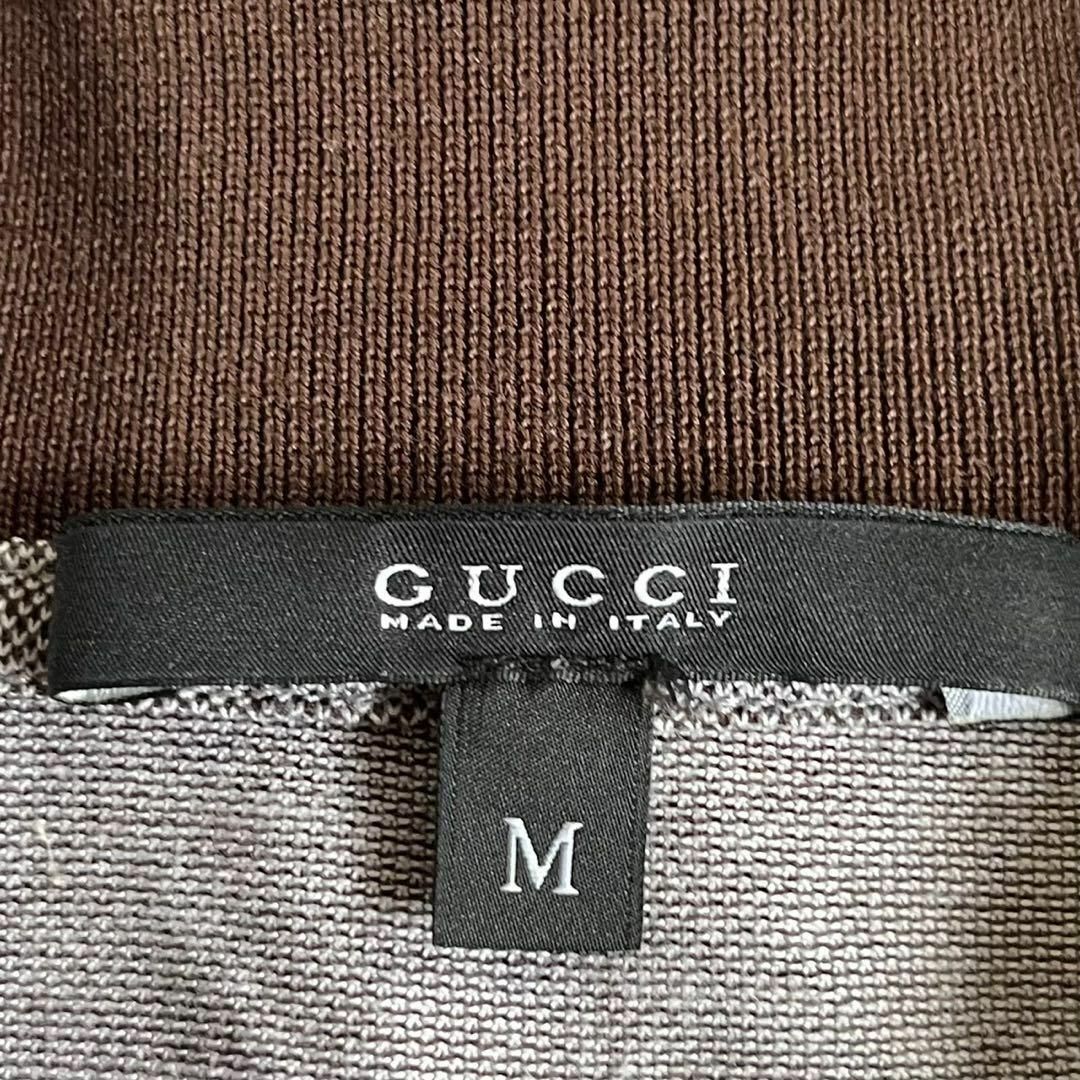 Gucci(グッチ)のGUCCI グッチ (M) 刺繍ロゴ ボーダー コットン ポロシャツ 半袖 メンズのトップス(ポロシャツ)の商品写真