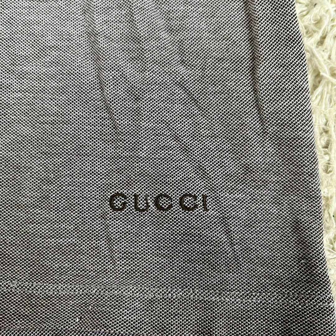 Gucci(グッチ)のGUCCI グッチ (M) 刺繍ロゴ ボーダー コットン ポロシャツ 半袖 メンズのトップス(ポロシャツ)の商品写真