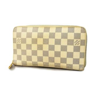 ルイヴィトン(LOUIS VUITTON)の【4ec3706】ルイヴィトン 長財布/ダミエ・アズール/ジッピーオーガナイザー/N60012/ホワイト(財布)