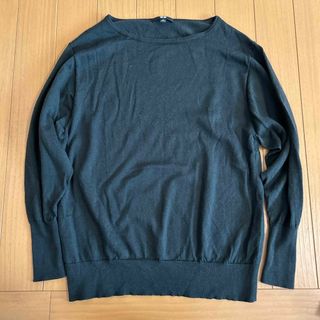 ユニクロ(UNIQLO)のUNIQLO メリノウールボートネックセーター　darkgreen Mサイズ (ニット/セーター)