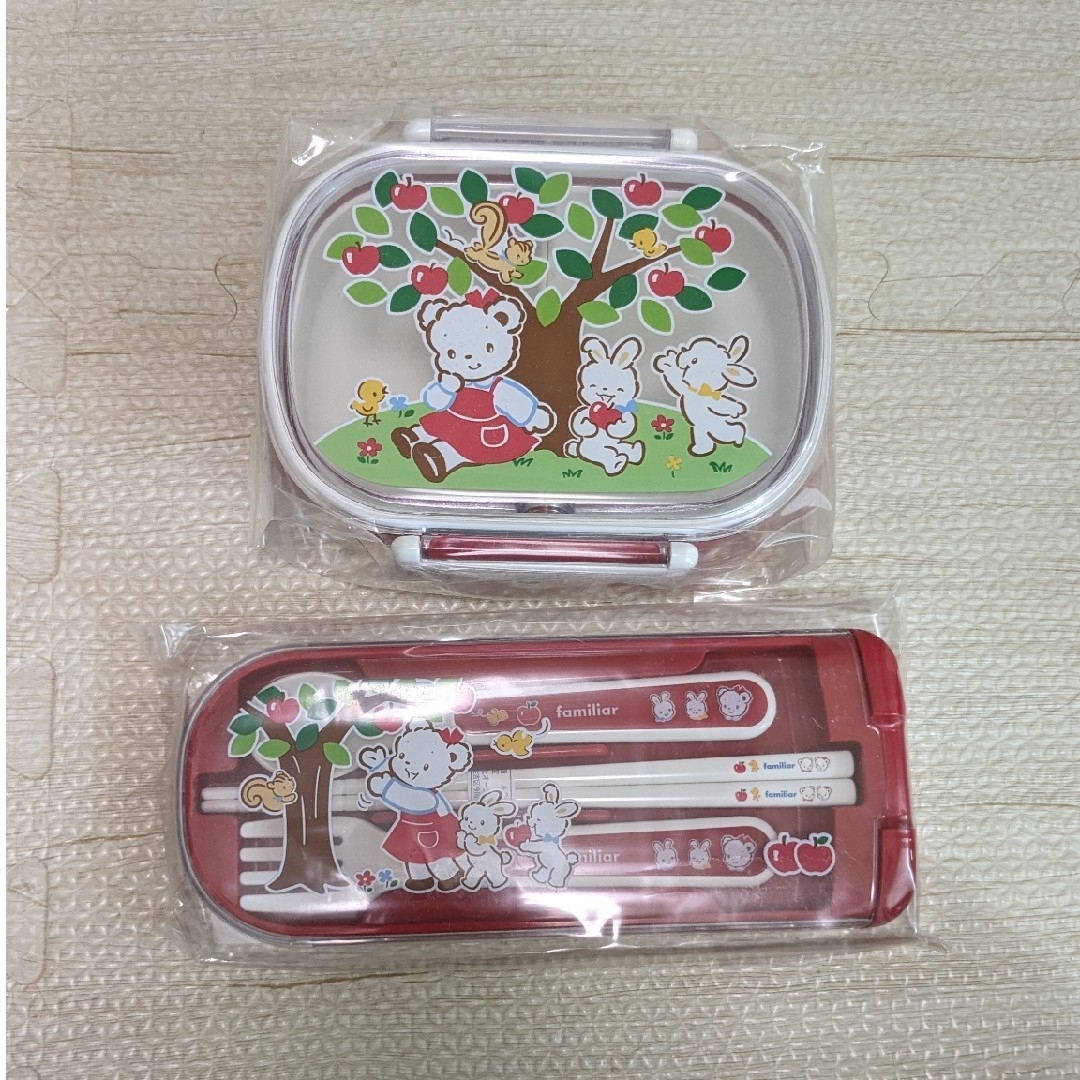 familiar - ファミリア お弁当箱 カトラリーセットの通販 by たか's familiar - ファミリア お弁当箱 カトラリーセットの通販 by たか's