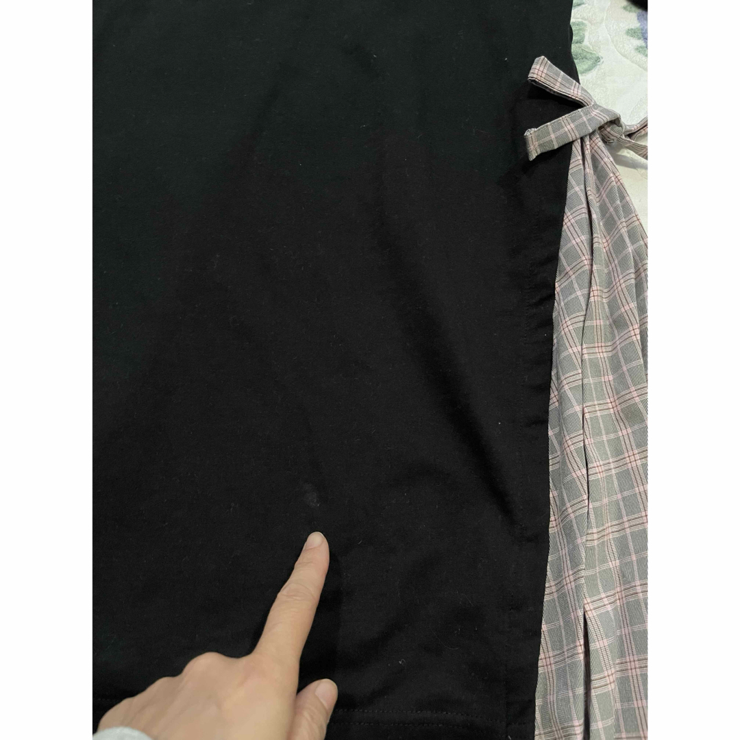 ALGY(アルジー)のアルジー　七分袖　黒　ワンピース　160 キッズ/ベビー/マタニティのキッズ服女の子用(90cm~)(ワンピース)の商品写真