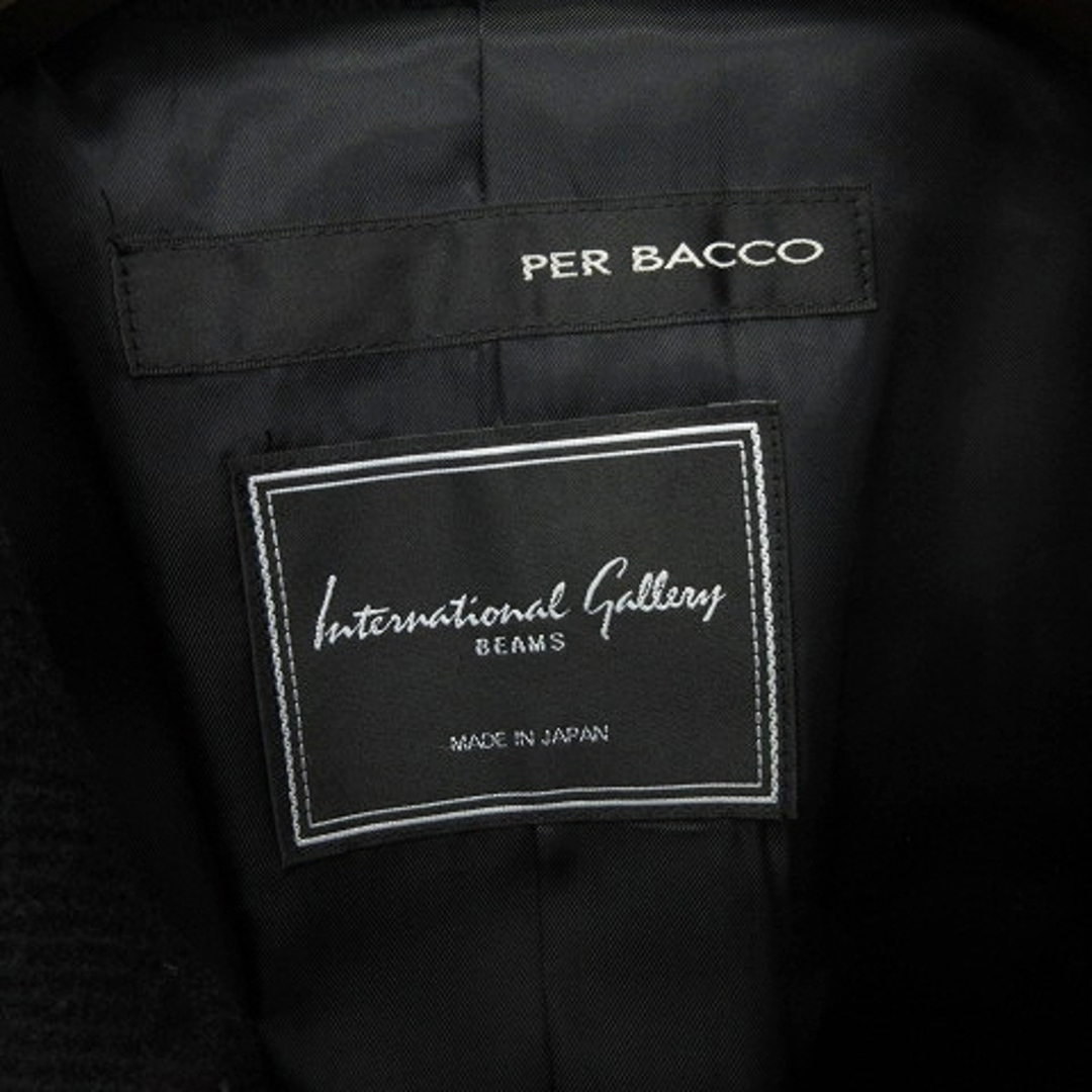 ペルバッコ BEAMS 別注 Pコート ウール 無地 黒 46 ■SM1 メンズのジャケット/アウター(ピーコート)の商品写真