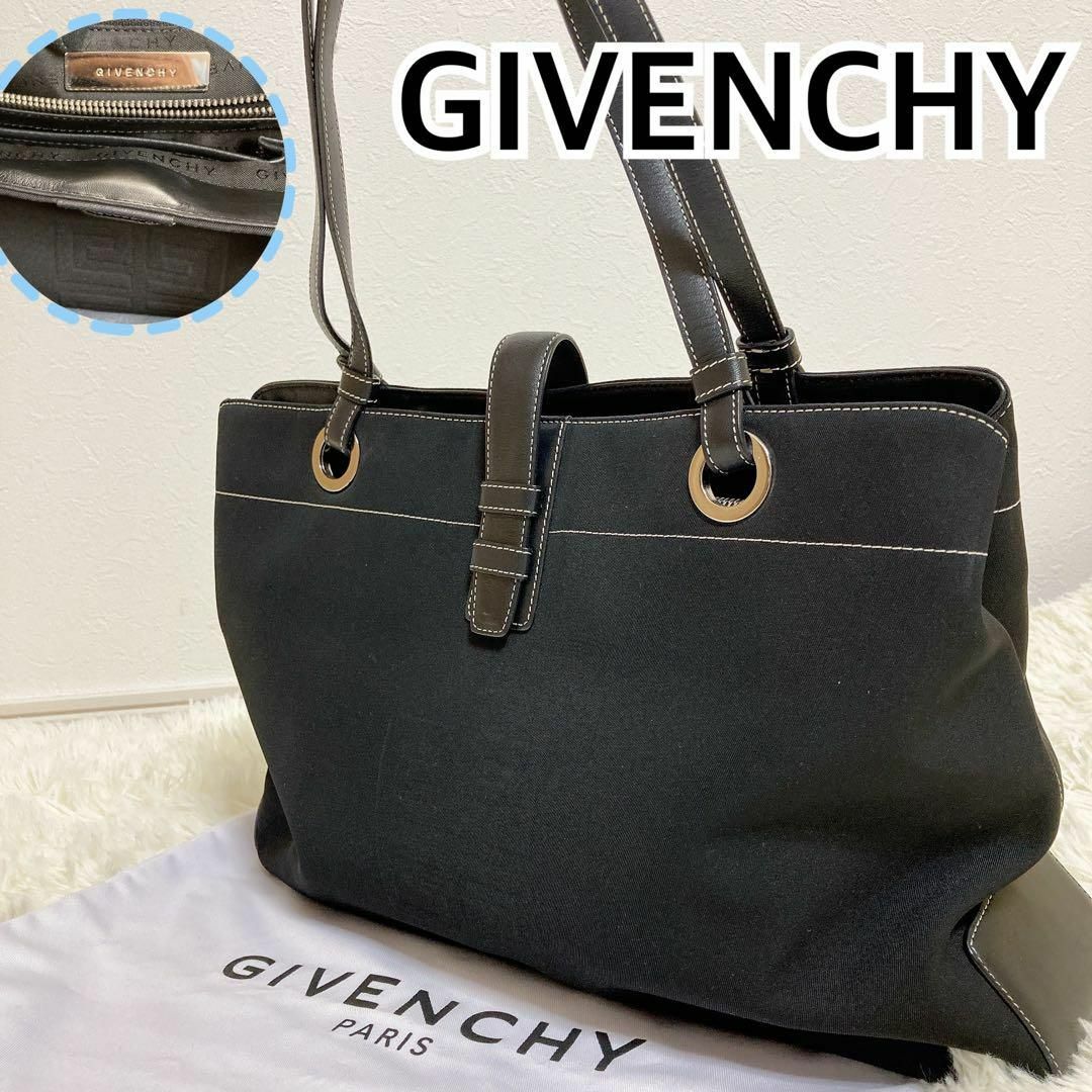 GIVENCHY - 極美品 ジバンシー トートバッグ ロゴ ナイロン 総柄