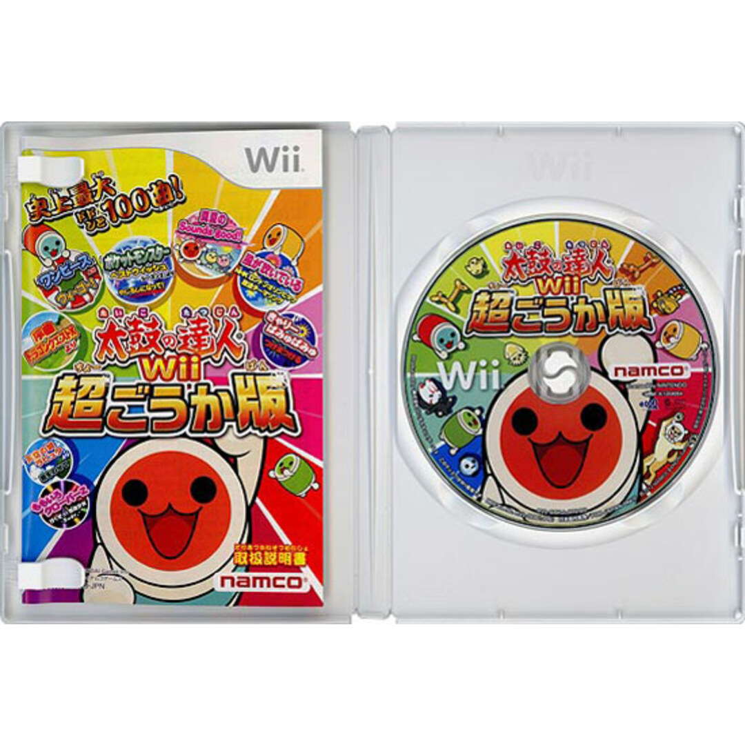 Wii(ウィー)の太鼓の達人Wii 超ごうか版(ソフト単品版)　Wii 元箱あり エンタメ/ホビーのゲームソフト/ゲーム機本体(家庭用ゲームソフト)の商品写真