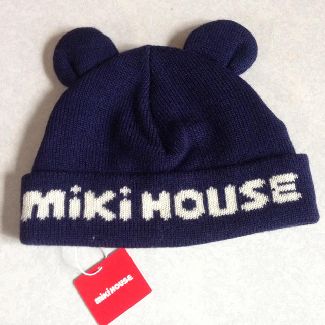 mikihouse(ミキハウス)のmikihouseニット帽新品 キッズ/ベビー/マタニティのこども用ファッション小物(その他)の商品写真