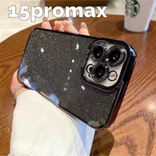 iPhone15promax ブラック　iPhone スマホケース　フォロー割(iPhoneケース)