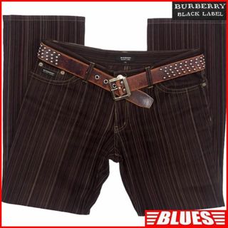 バーバリーブラックレーベル(BURBERRY BLACK LABEL)の廃盤 バーバリーブラックレーベル ストライプパンツ ノバチェック HN2011(チノパン)