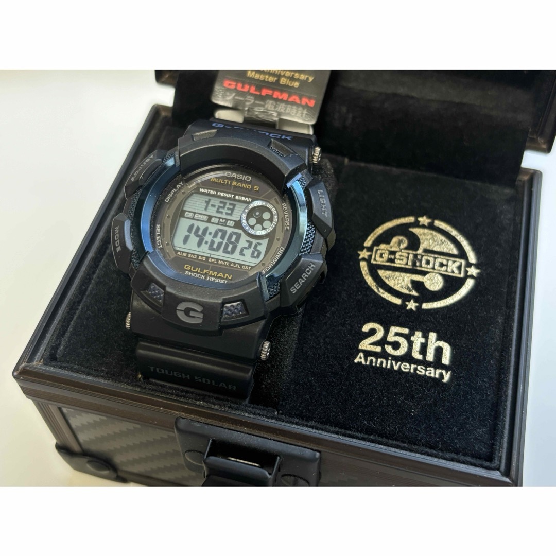 G-SHOCK(ジーショック)のG-SHOCK/GW-9100/限定/電波ソーラー/ブルー/ガルフマン/25周年 メンズの時計(腕時計(デジタル))の商品写真