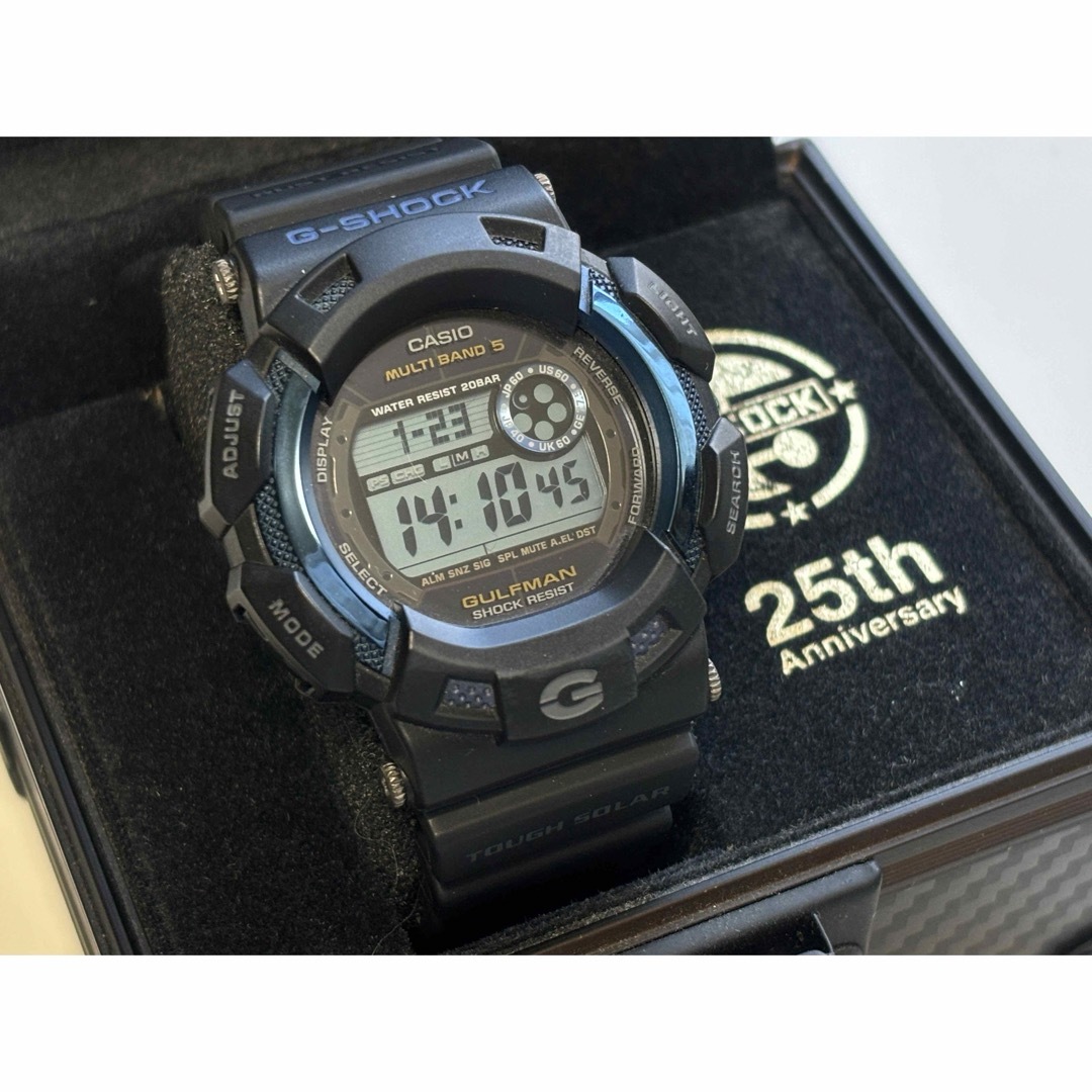 G-SHOCK(ジーショック)のG-SHOCK/GW-9100/限定/電波ソーラー/ブルー/ガルフマン/25周年 メンズの時計(腕時計(デジタル))の商品写真