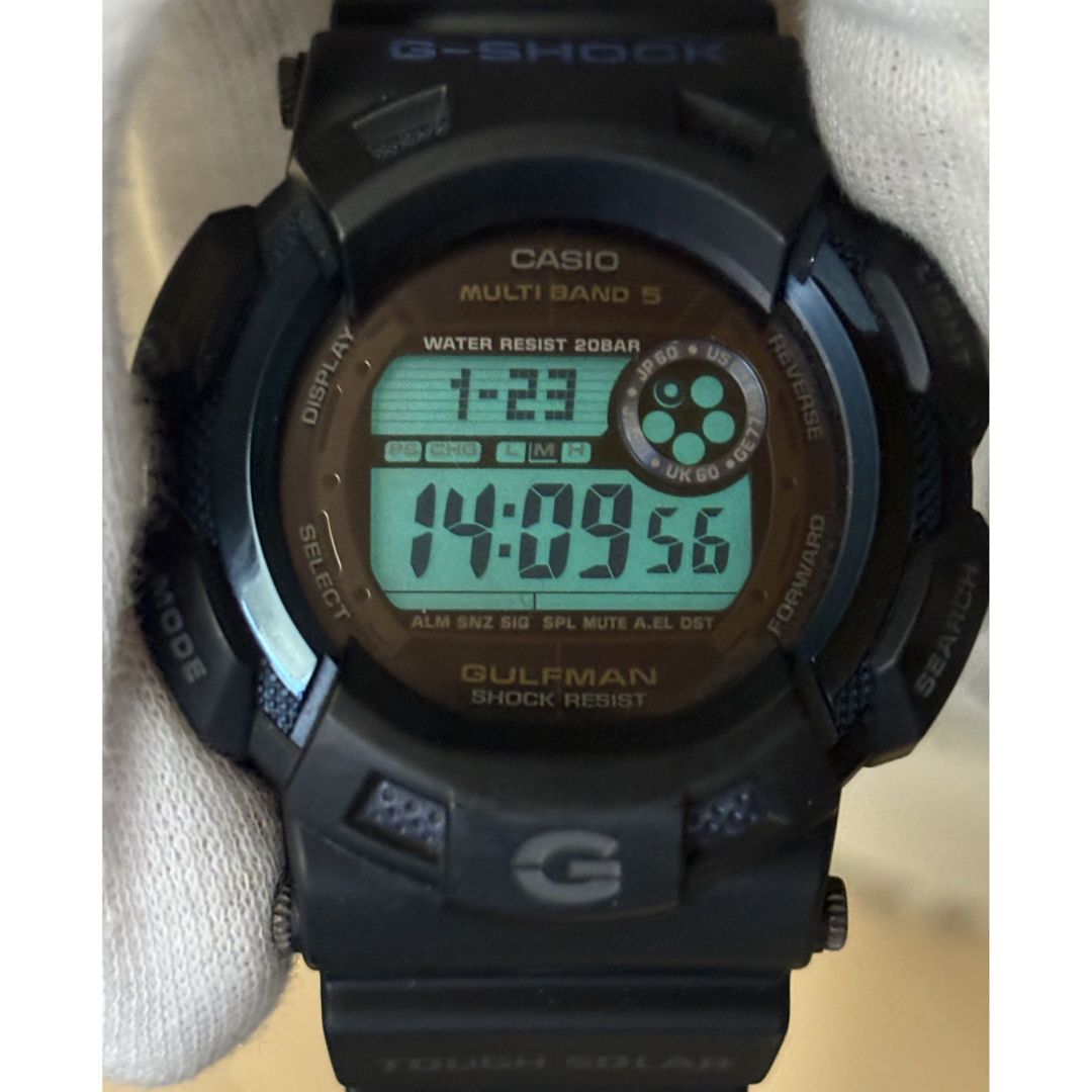 G-SHOCK(ジーショック)のG-SHOCK/GW-9100/限定/電波ソーラー/ブルー/ガルフマン/25周年 メンズの時計(腕時計(デジタル))の商品写真