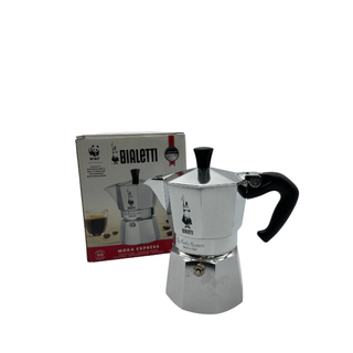 未使用品 BIALETTI ビアレッティ モカエキスプレス 3カップ用 エスプレッソマシン コーヒー 直火 中古 W４(その他)