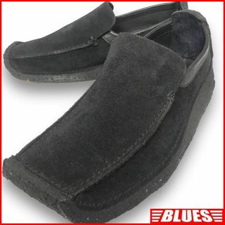 クラークス(Clarks)のクラークス チャッカブーツ 26.5 ワラビー スリッポン 黒 HH9327(ブーツ)