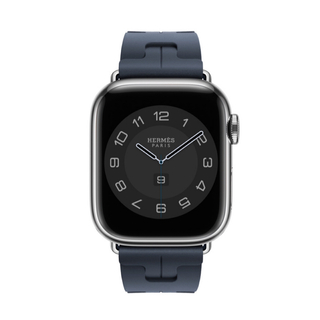 エルメス(Hermes)のApple Watch Hermès 41mmネイビー　キリムシンプルトゥール(ラバーベルト)