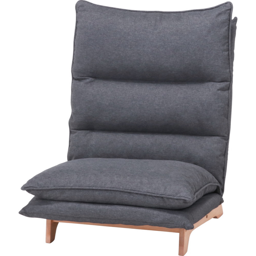 【送料無料】幅70cm ダブルクッション1人掛け座椅子 インテリア/住まい/日用品のソファ/ソファベッド(一人掛けソファ)の商品写真