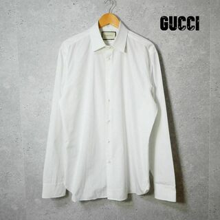 グッチ(Gucci)の極美品 GUCCI コットン100％ 長袖 シャツ ワイシャツ 43/17(シャツ)