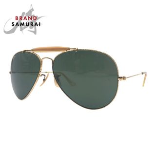 レイバン(Ray-Ban)のRay-Ban レイバン B&L RAY-BAN U.S.A ゴールド 金 ブラック メタル R&L RAY-BAN 62◻︎14 サングラス ティアドロップ メンズ 404110 【中古】(サングラス/メガネ)