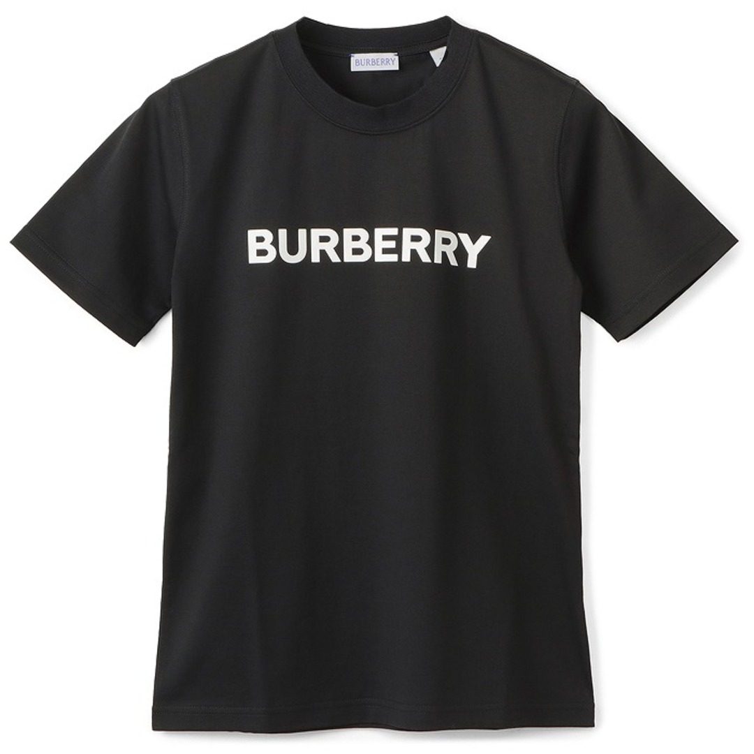 BURBERRY(バーバリー)のバーバリー BURBERRY Tシャツ ロゴ コットンシャツ ショートスリーブ 半袖シャツ ブラック 2024年春夏新作 8080324 レディースのトップス(Tシャツ(半袖/袖なし))の商品写真