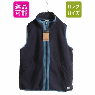 ザノースフェイス(THE NORTH FACE)のデッドストック US企画 ノースフェイス フルジップ フリース ベスト メンズ XL The North face アウトドア 重ね着 前開き 大きいサイズ 紺(ベスト)