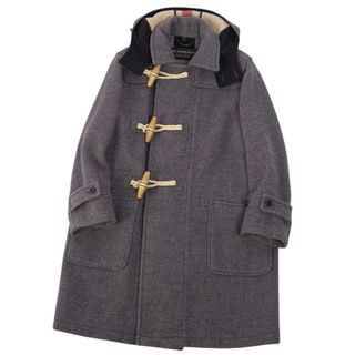 バーバリー(BURBERRY)のバーバリー BURBERRY コート ダッフルコート フード フーディー 裏チェック ウール アウター メンズ 44(XS相当) グレー(その他)