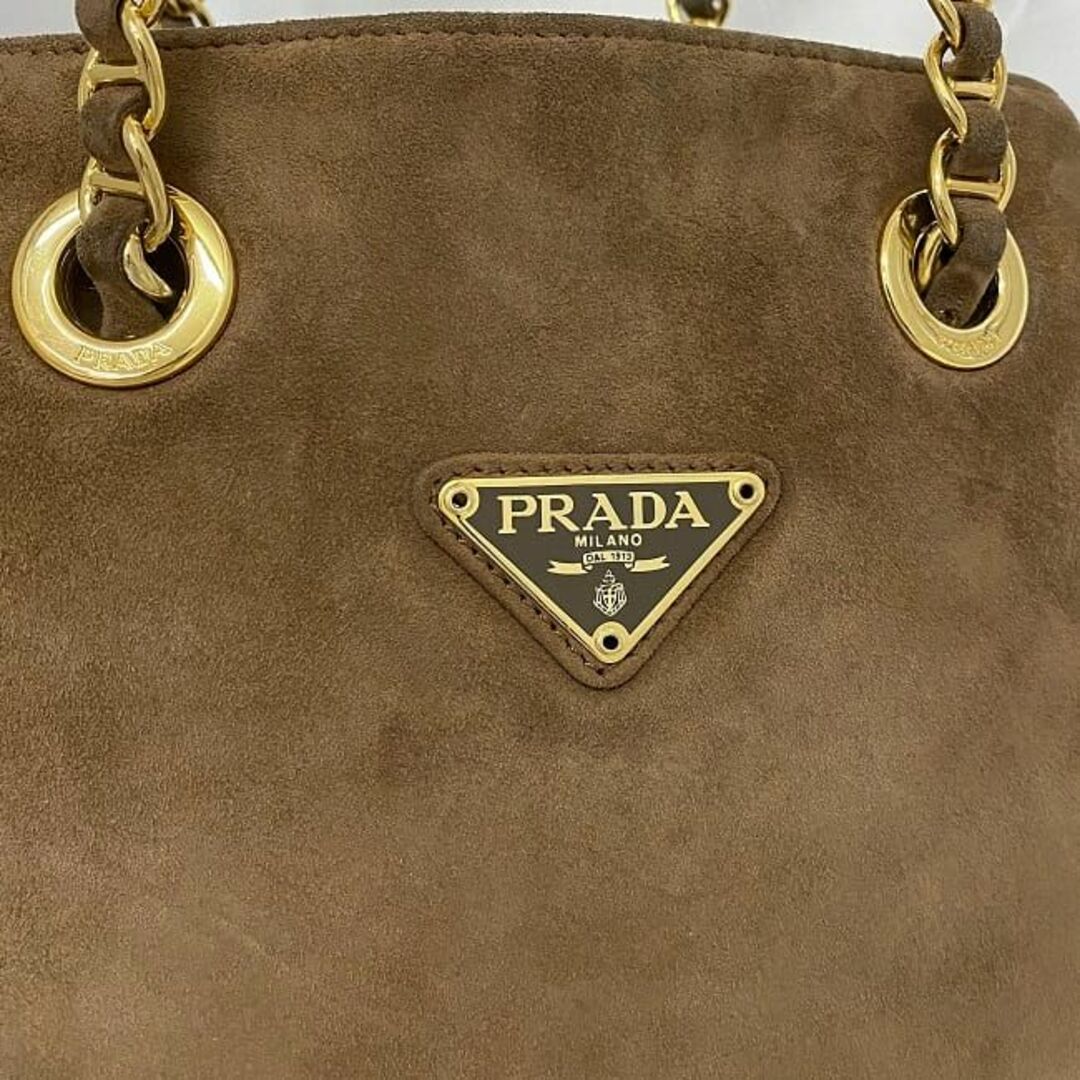 PRADA - プラダ チェーン トートバッグ ベージュ ブラウンの通販 by